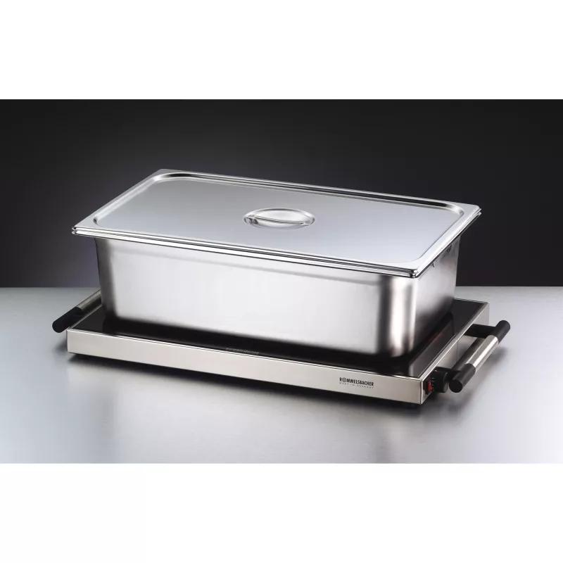 Rommelsbacher WPR 305/E šildymo plokštė maistui, nerūdijantis plienas / juoda, 300 W