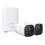 Eufy Security eufyCam 2 Pro belaidė namų apsaugos kamerų sistema, 365 dienų baterijos veikimas, HomeKit suderinamumas, 2K raiška, IP67 atspari oro sąlygoms, naktinis matymas, 2 kamerų rinkinys, be mėnesinio mokesčio