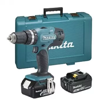 Gręžtuvas Makita DHP453RFE, be rakto, juodas/mėlynas, 1,8 kg