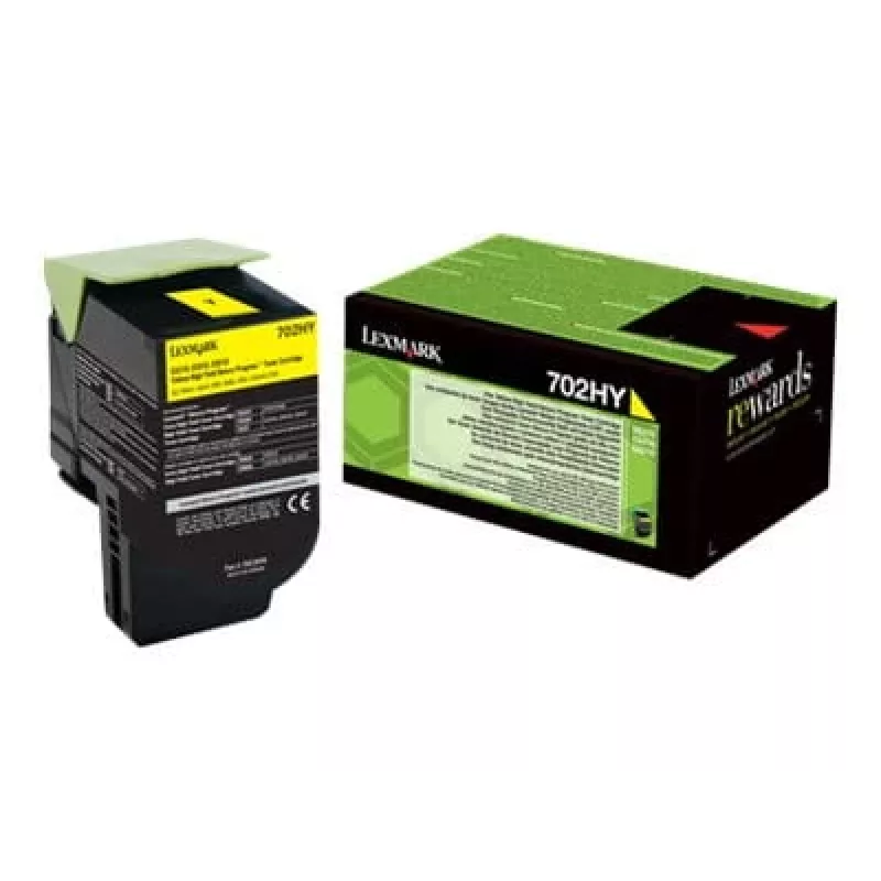 Toneras Lexmark 702HY Geltona 70C2HY0 3000 puslapių