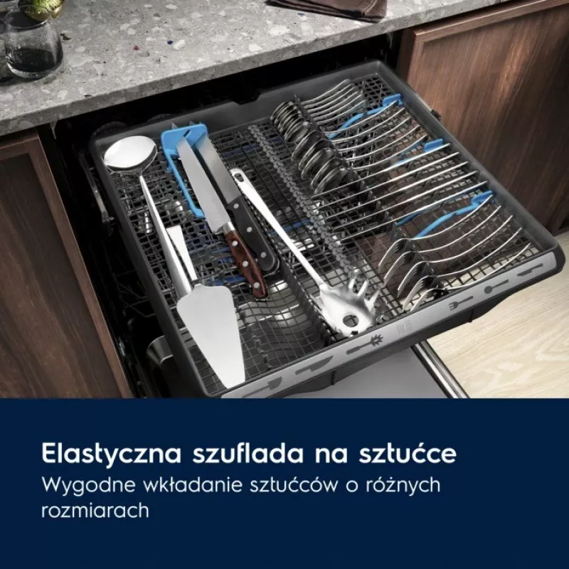 Įmontuojamas indaplovė Electrolux EEM43201L, siaura 45 cm, 10 komplektų, 46 dB, inverteris