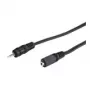 Wentronic Goobay 2,5 mm garso ilginimo laidas, juodas, 2 m – 2,5 mm kištukas (3 kontaktai, stereo) > 2,5 mm lizdas (3 kontaktai, stereo) (50458)