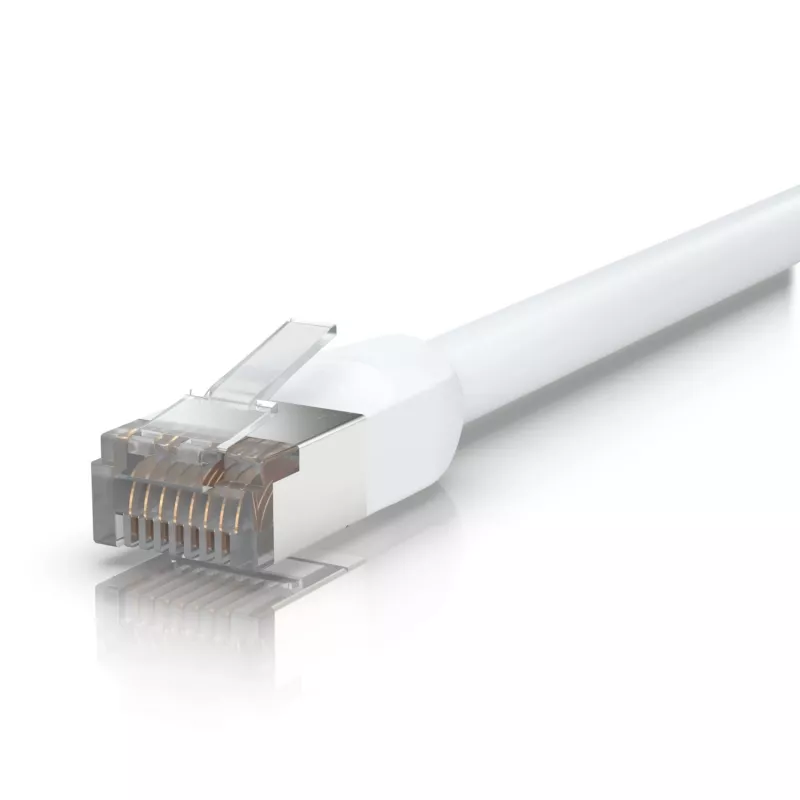 Tinklo kabelis Ubiquiti UACC-CABLE-PATCH-OUTDOOR-2M-W RJ-45 Cat5e 2 m Baltas, S/UTP, 24 AWG