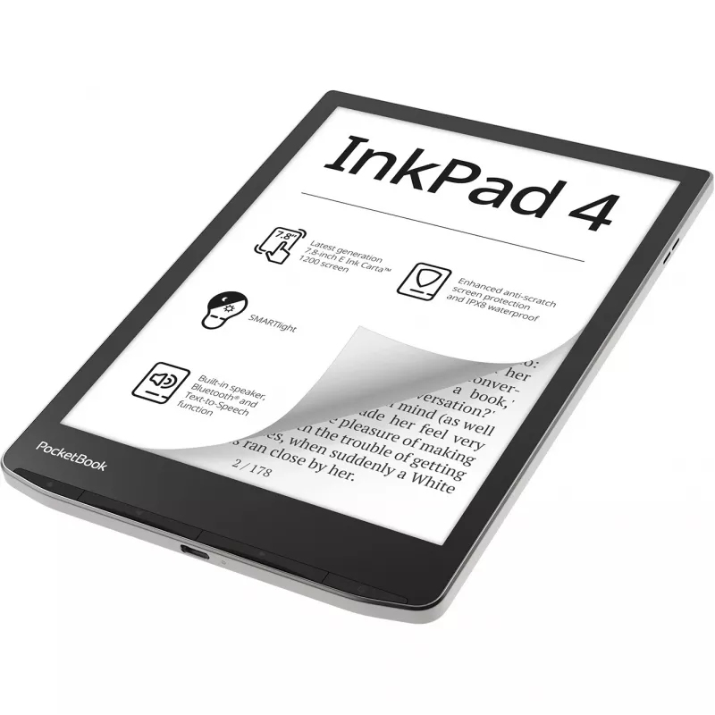 PocketBook InkPad 4 – 19,8 cm (7,8 colio) E Ink Carta skaitytuvas