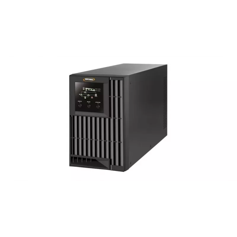 Infosec E4 Value 1000 nepertraukiamo maitinimo šaltinis (UPS) Dvigubos konversijos (Online) 1 kVA 3 AC lizdai