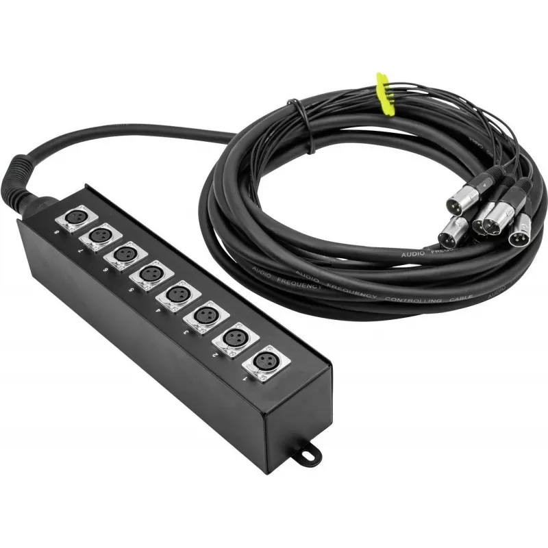 Stagebox Omnitronic MUS-810 10 m, 8 kanalų, subalansuotos garso jungtys