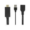 Cablexpert vaizdo adapteris DisplayPort į HDMI su USB maitinimu - 10 cm