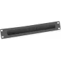 VALUE stovo dangtelis su šepetėliu kabelių įvedimui - RAL 9005 - 2U - 25,4/48,3 cm (10/19 colių)