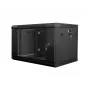 Sieninis stovas LANBERG WF01-6406-10B, 6U, 19 colių, 600×374×450 mm, juodos spalvos, 60 kg