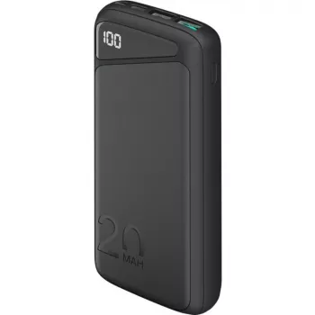 Greito įkrovimo powerbankas 20.000 mAh (juodas, PD, Quick Charge 3.0, Super Charge)