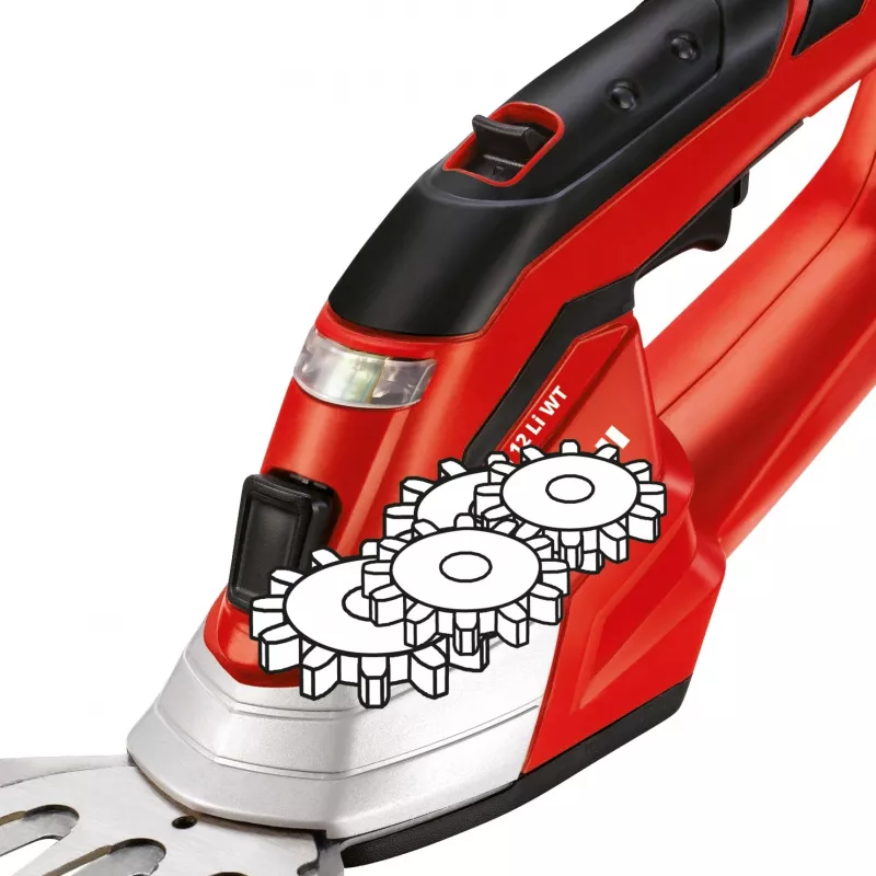 Belaidė žoliapjovė Einhell GE-CG 12 Li, 12 V, Li-Ion, juoda, raudona, sidabrinė