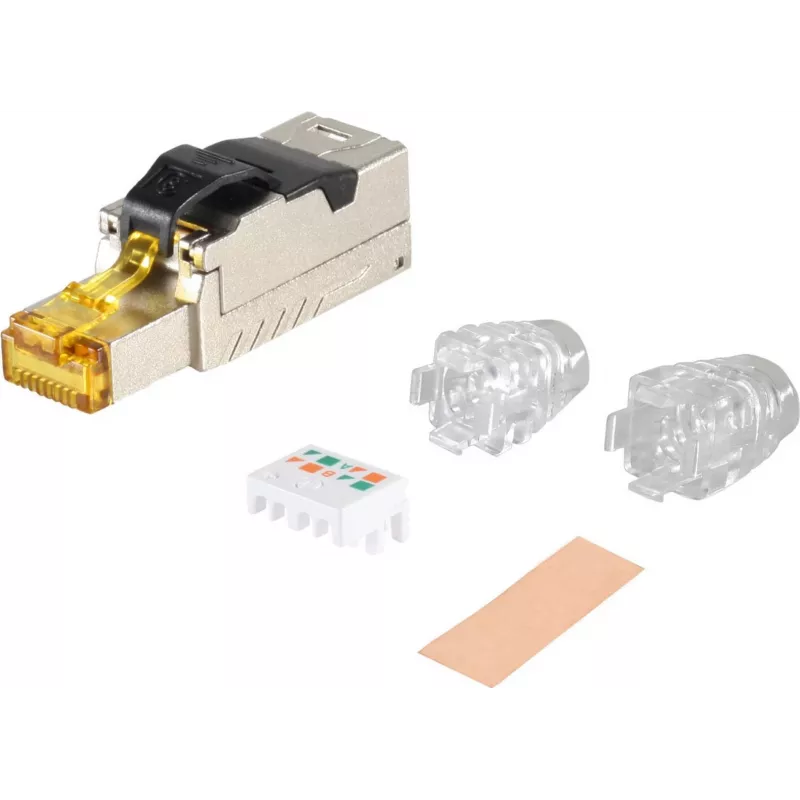 Tinklo jungtis helos RJ-45 M ekranuota Cat 8.1 greitiesiems eterneto ryšiams