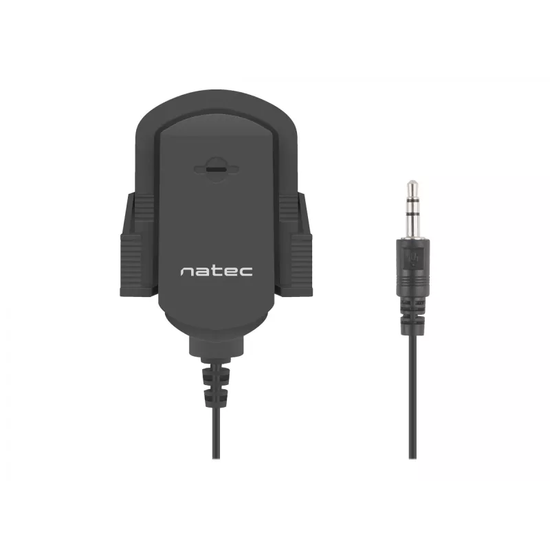 Segtuvinis mikrofonas NATEC NMI-1352, laidinis 3,5 mm, jautrumas -58 dB, 50–16000 Hz, 1,8 m laidas, 20 g
