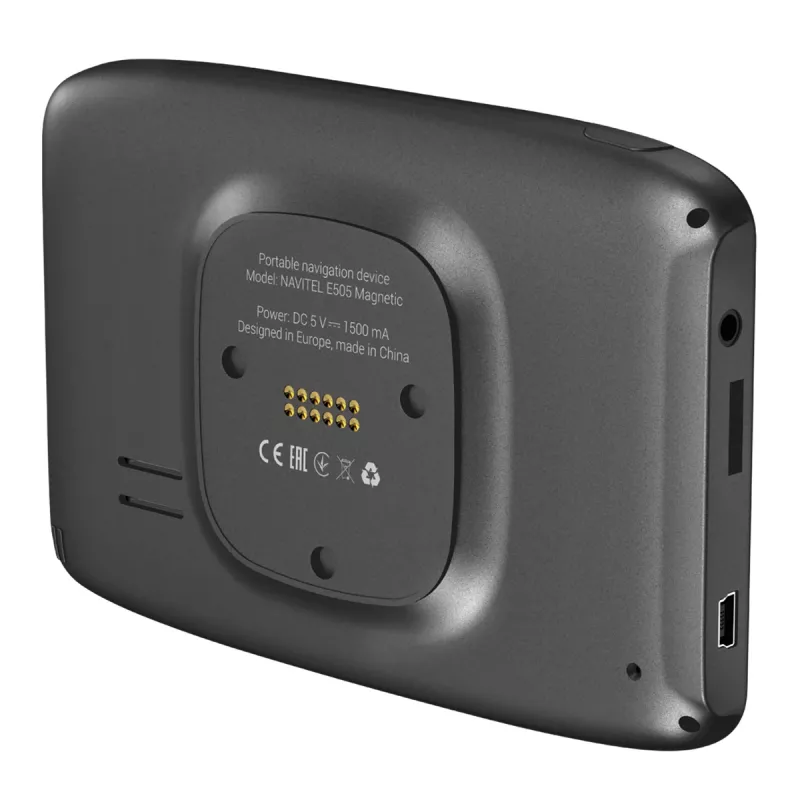GPS navigatorius Navitel E505 Magnetic – 5 colių TFT liečiamas ekranas, 8 GB, MicroSD, nešiojamas/stacionarus, 161 g