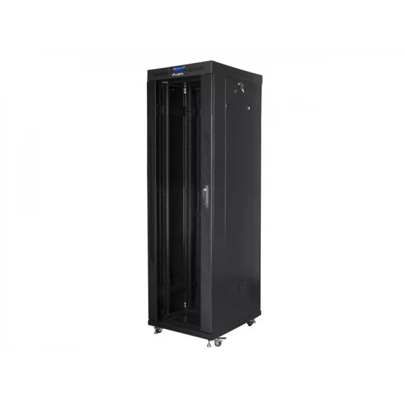 Stovimas serverio stovas LANBERG 42U FF01-6842-12BL 600×800×2127,5 mm, 1200 kg, IP20, rakinamas, su ratukais