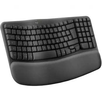 Klaviatūra „Logitech Wave Keys“ belaidė RF + Bluetooth, QWERTZ vokiška, grafito spalvos