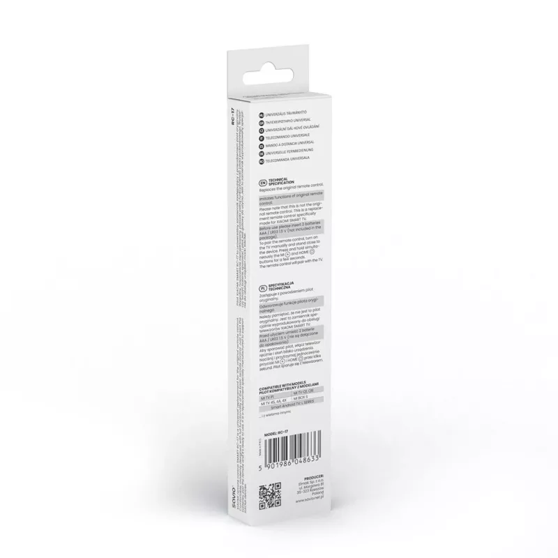 SAVIO RC-17 Universalus televizoriaus pultelis IR/Bluetooth, valdo 20 įrenginių, 10 m atstumas, juodas