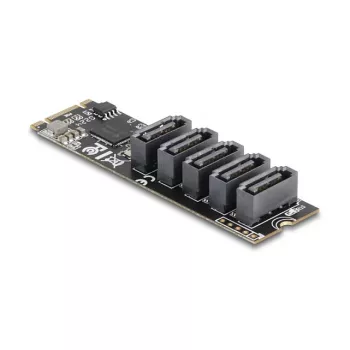 Vidinis SATA adapteris DELOCK 64241 M.2 (Key B+M) į 5x SATA su JMicron JMB585, LED indikatoriais, kompiuteriui
