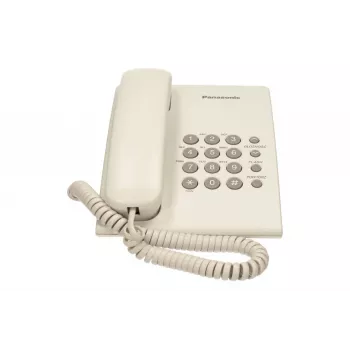 Panasonic KX-TS500PDW analoginis telefonas – 16 mygtukų, baltas, ant stalo/sienos, 100 įrašų telefonų knyga