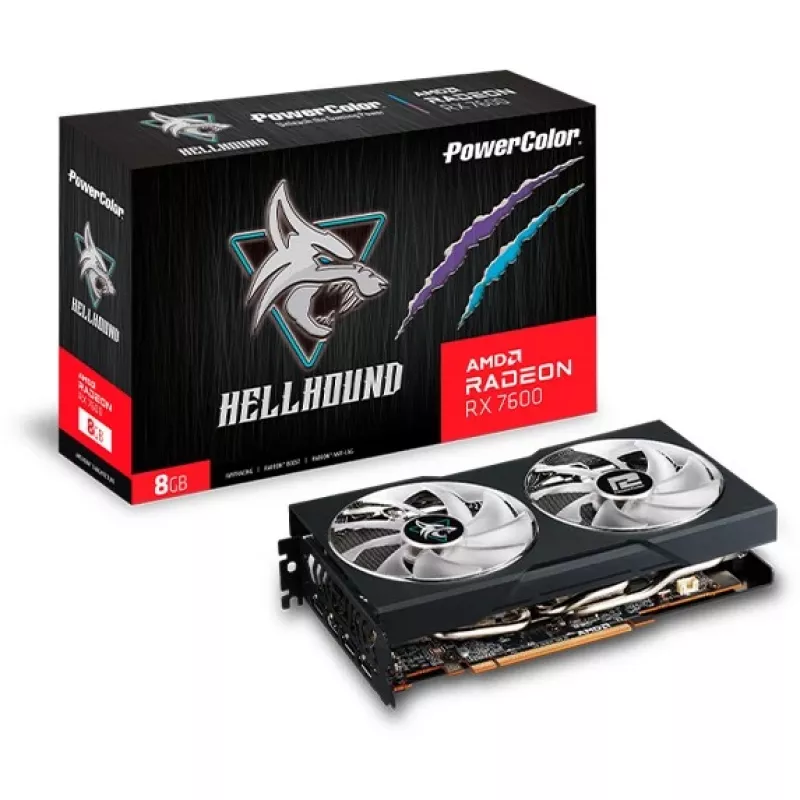 Vaizdo plokštė PowerColor Hellhound AMD Radeon RX 7600 8 GB GDDR6