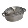 STAUB Ovalus ketaus puodas 3,2 l grafitas