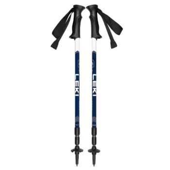 Leki EAGLE laipiojimo lazdos mėlynai baltos reguliuojamos aliuminės 3 segmentų 110–145 cm, 270 g