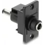 Prijungimo adapteris skydelyje DC 5,5×2,1 mm lizdas – kištukas, DELOCK 91116