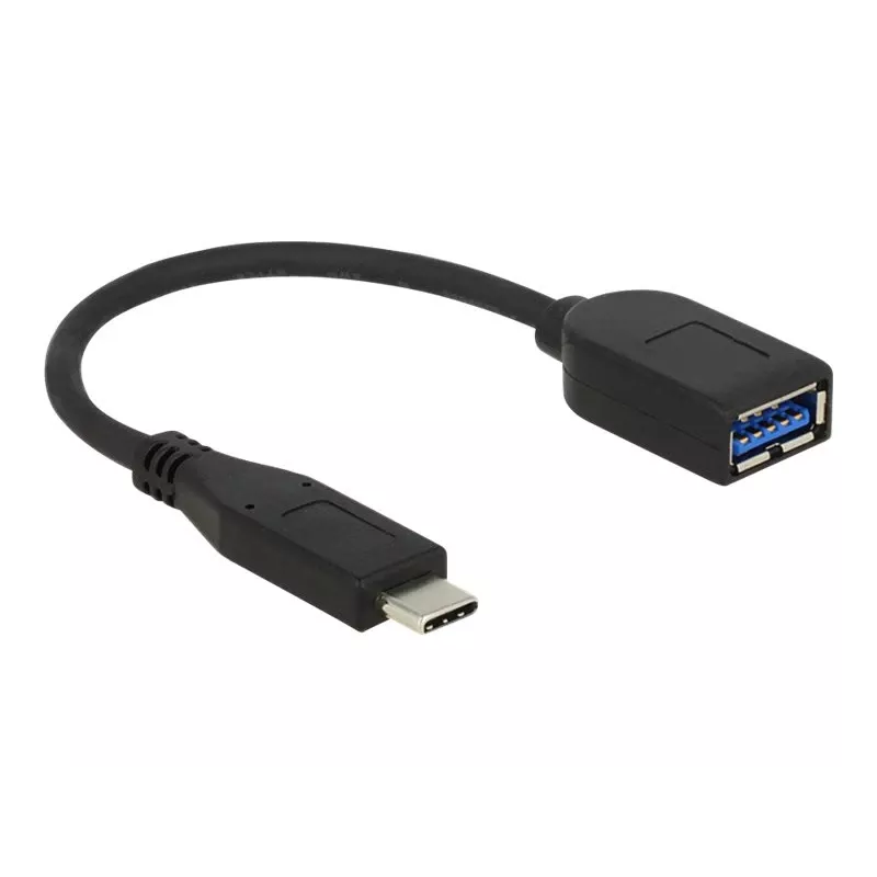 USB adapteris DeLOCK USB 3.1 Gen 2 Type-C / Type-A 0,1 m juodas