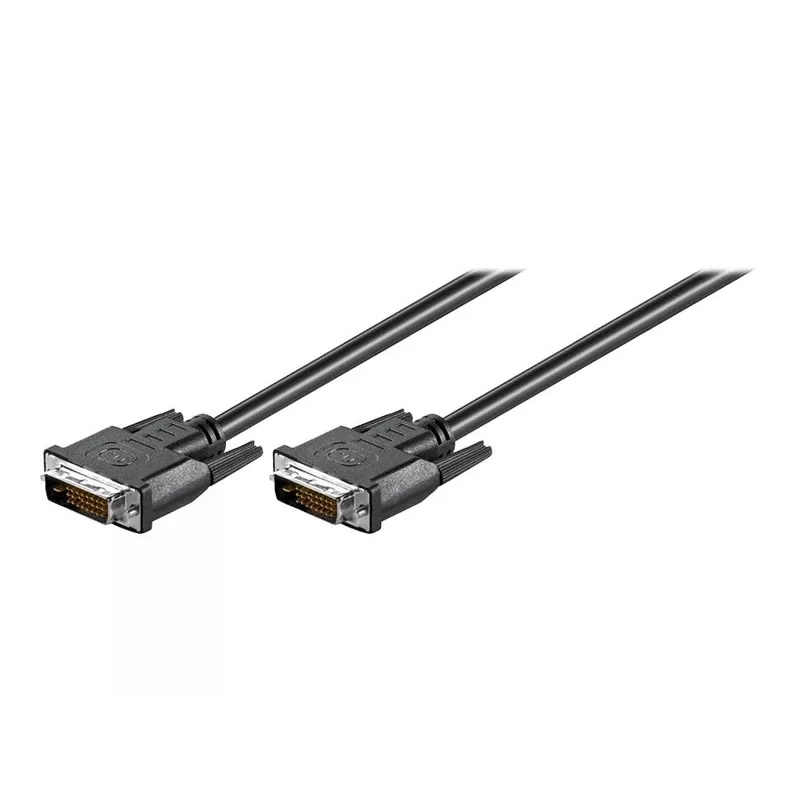 Wentronic Goobay DVI-D FullHD Dual Link kabelis, juodas, 1,8 m - DVI-D kištukas Dual-Link (24+1 kontaktas) > DVI-D kištukas Dual-Link (24+1 kontaktas) (93573)