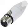 Neutrik NC3FXX-WT XLR kištukas, juodas, nerūdijantis plienas, baltas, bronza, poliamidas, polioksimetilenas (POM), poliuretanas, cinkas, IP40, 2,5 mm², 1,5 V