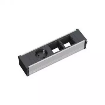 Prailginimo lizdas Bachmann 912.002 juodas sidabrinis 1 kištukinis lizdas