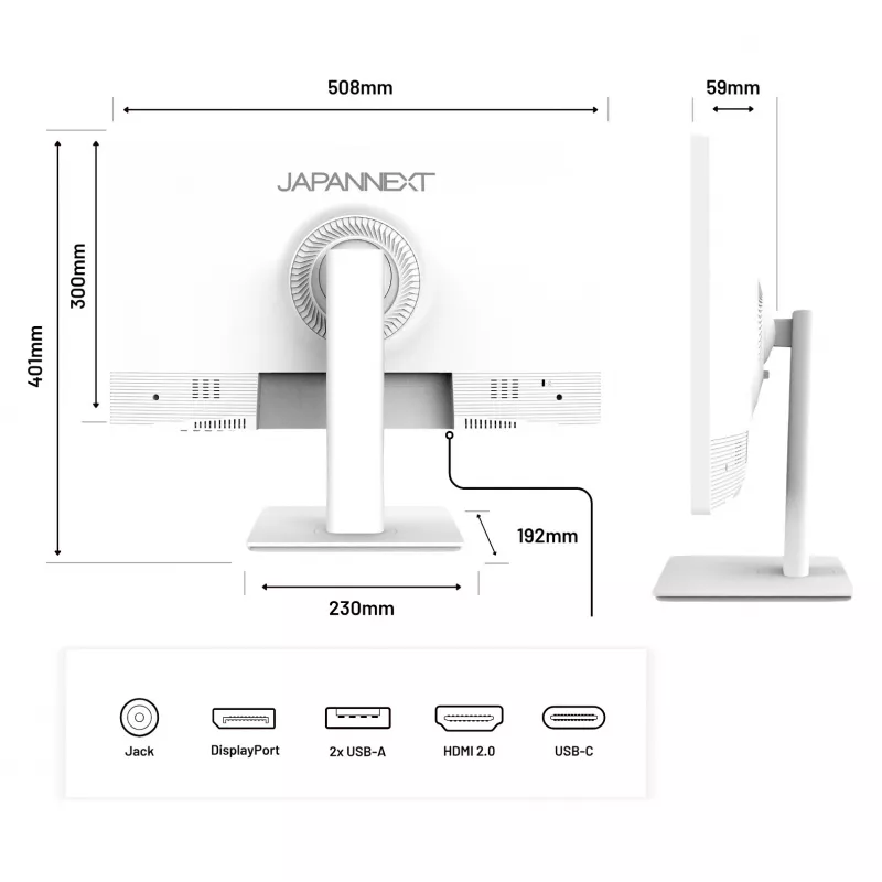 Japannext JN-IPS2152FHDR-T Monitorius Baltas