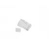 LANBERG RJ-45 kištukas PLU-6000 Cat6 U/UTP kabeliams, permatomas/baltas, 100 vnt. pakuotė