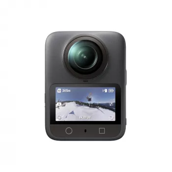 Veiksmo kamera DJI Osmo 360 Standartinis komplektas – 8K itin didelė raiška, 120 MP CMOS, 240 kadrų per sekundę, elektroninis stabilizavimas, 2 colių ekranas, MicroSD, 183 g, juoda