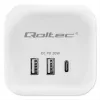 QOLTEC 52548 ilginimo lizdas su 3×AC kištukiniais lizdais ir USB prievadu