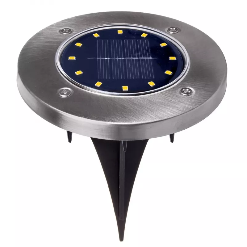 Maclean MCE318 LED saulės energijos takų šviestuvas su smaigaliu, 12 LED SMD, neutrali balta 4000K, 0,7 W, IP44