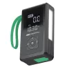 Power bank Green Cell CJSGC03 8000 mAh Li‑Ion, OLED ekranas, USB‑C ir USB‑A, 500 mA išėjimas, įmontuotas žibintuvėlis