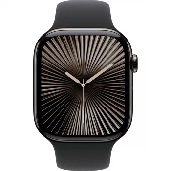 Apple Watch S10 šiferio titano sportinis dirželis juodas S/M GPS + Cellular 46mm MWYD3QF/A 2024