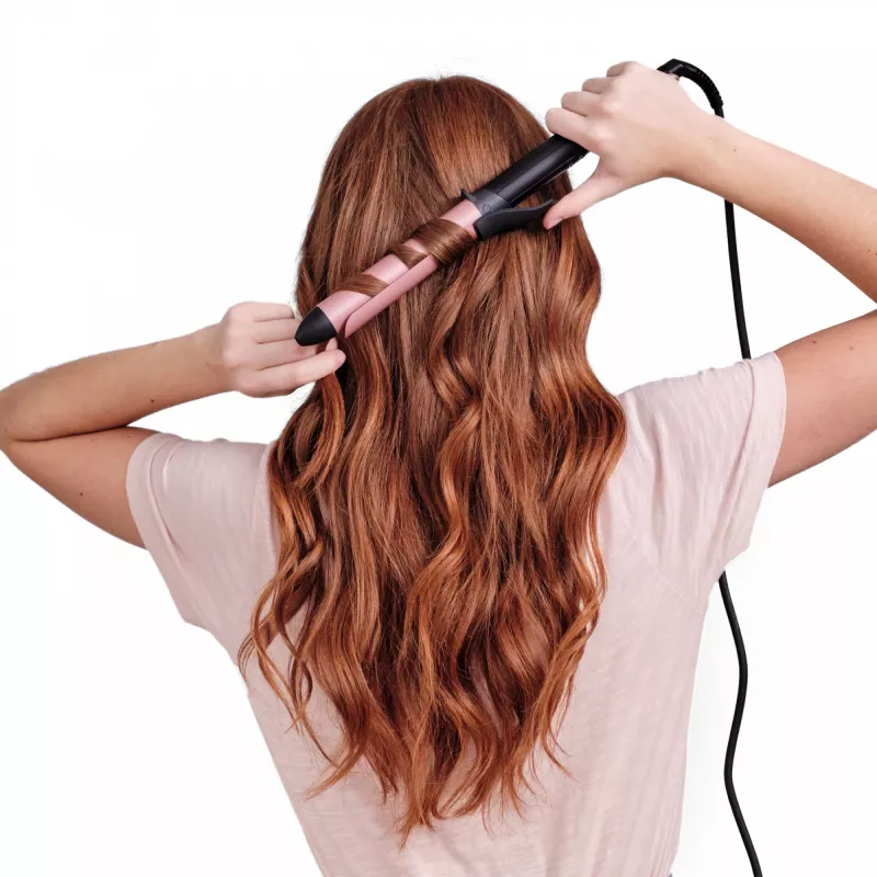 BaByliss C452E 32 mm garbanojimo žnyplės – šiltai juoda, rožinė, 98,4 cm (2,5 m) laidas
