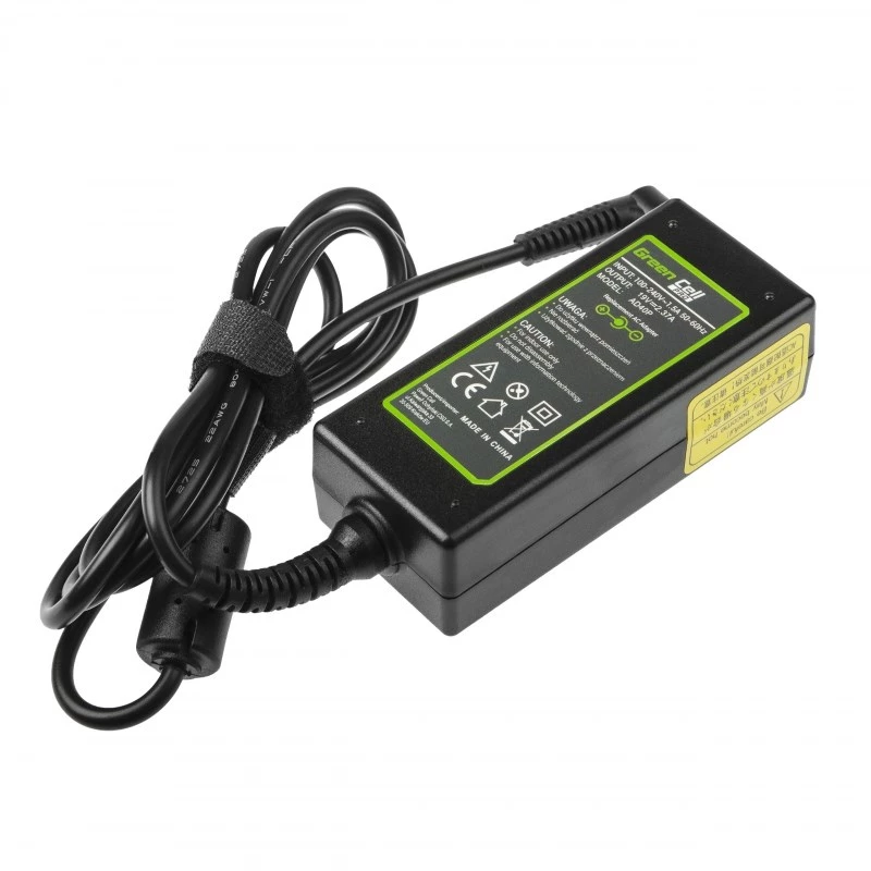 Maitinimo adapteris Green Cell AD40P 45W nešiojamiesiems kompiuteriams, 19V 2,37A, AC-DC, 100–240V įėjimas, juodas