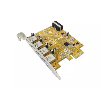 Vidinė PCIe USB 3.2 Gen 1 (5 Gbit/s) plokštė – Sunix USB4300N, 78×121×18 mm