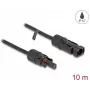 Delock maitinimo laidas – MC4 (kištukas) į MC4 (lizdas) – 600 V – 10 m – užspaudžiamas – juodas