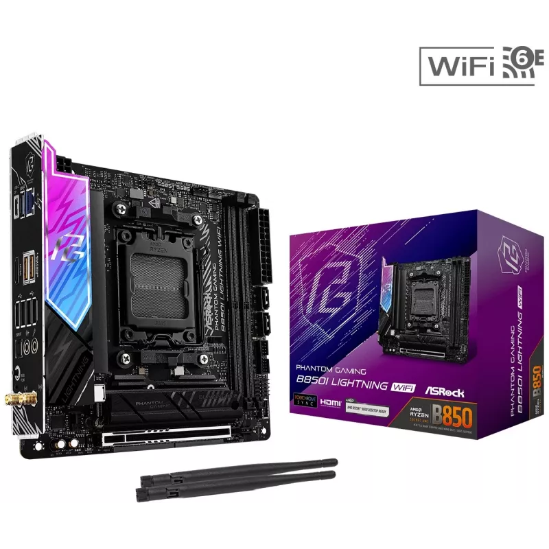 ASRock B850I Lightning WiFi AM5 Mini-ITX pagrindinė plokštė