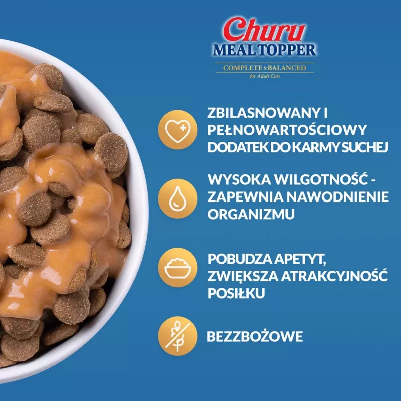 INABA Churu Meal Topper Tuna su lašiša, 4 x 14 g pakeliai