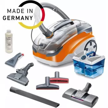 Cikloninis dulkių siurblys THOMAS Aqua + Pet & Family 1.8 L — sausas ir šlapias valymas, 1700 W, oranžinis/pilkas