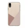 Dėklas iPhone XR iš medžio ir polikarbonato, tulpės juodos spalvos, apsauginis kietas apvalkalas