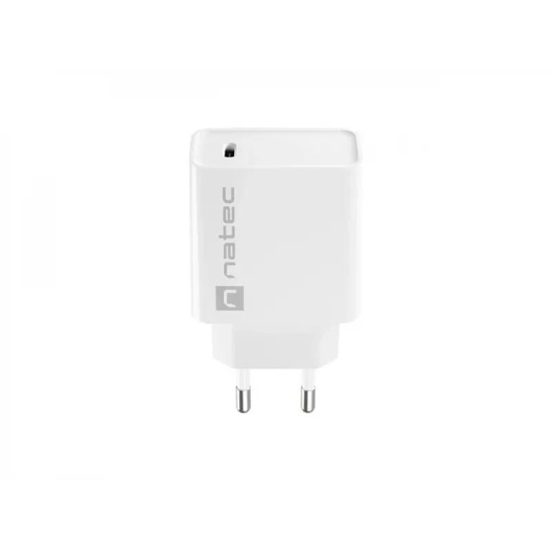 USB-C greitasis įkroviklis NATEC RIBERA 12V 20W Quick Charge 3.0 Baltas