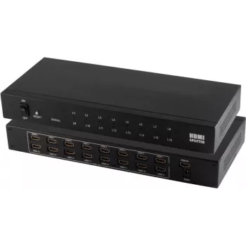 shiverpeaks ®-PROFESSIONAL--HDMI skirstytuvas 1x16, metalinis, 4K30Hz, juodas (SP05-03016)
