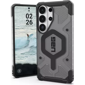 UAG Urban Armor Gear Pathfinder Dėklas su Magnetiniu Moduliu, Samsung Galaxy S26 Ultra, pilkai permatomas/juodas