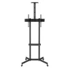 Maclean MC-113 B mobilus televizoriaus stovas / vežimėlis su lentyna kamerai, ratukais, 37-70 col., maks. apkrova 45 kg / 5 kg lentynai, VESA 600x400
